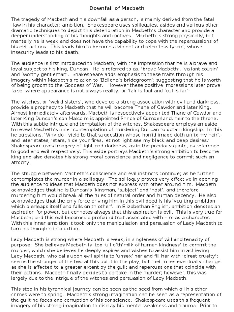 Macbeth factors essay image
